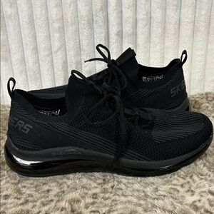 Skechers black air cooled, memory foam stretch, skech air, men’s 13